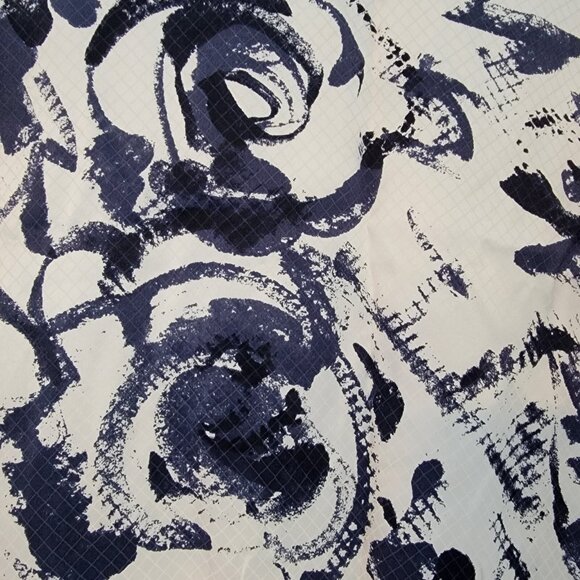 Escada‎ Margaretha Ley Silk Button Up Blouse Dark Navy & Cream Floral Sz 36 - Picture 2 of 9